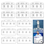 12Pcs 2 Styles Plastic ID Name Card Holder, Key Card Tag Holder, Rectangle, Clear, 31.5~32x58~90.5x4.5~5mm, Hole: 3~4.5x13.5~14.5mm, 6pcs/style(AJEW-GO0002-21)