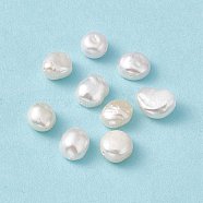 Baroque Natural Keshi Pearl Beads, Oval, Seashell Color, 8~12x7~8x4.5~6mm, Hole: 0.6mm(PEAR-N020-P38)