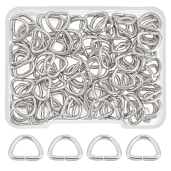 100Pcs 304 Stainless Steel D Rings, Buckle Clasps, For Webbing, Strapping Bags, Garment Accessories Findings, D Rings,Triangle Rings, Stainless Steel Color, 9x11x1.5mm(STAS-DC0003-73)