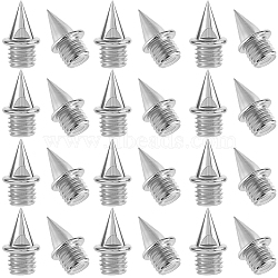 50Pcs Steel Pyramid Spike, Track Spikes Replacement for Sprinting Shoes & Track Shoes, Stainless Steel Color, 12.5x7mm(FIND-GF0008-36P)