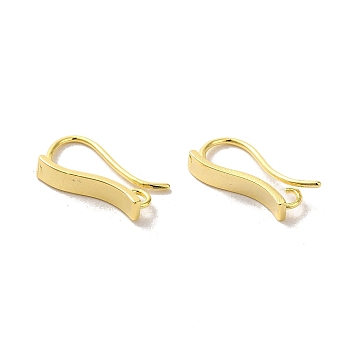Brass Stud Earring Findings, Real 24K Gold Plated, 17x3mm, Hole: 1.5mm, Pin: 0.8mm