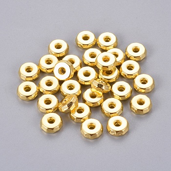 Tibetan Style Spacer Beads, Cadmium Free & Lead Free, Rondelle, Golden, 8x3mm, Hole: 2mm