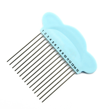 Paper Quilling Combs, DIY Paper Carding Craft Tool,  Creat Loops Accessory, for Macrame, Pale Turquoise, 10x10cm