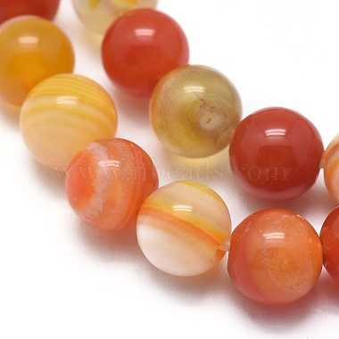 Natural Striped Agate/Banded Agate Beads Strands(G-I254-03B-02)-3