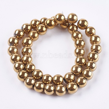 Non-magnetic Synthetic Hematite Beads Strands(X-G-S096-10mm-2)-2