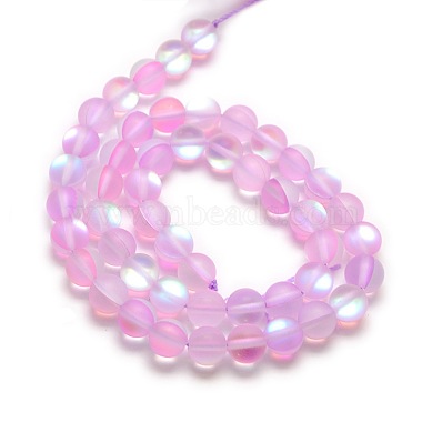 Synthetic Moonstone Beads Strands(G-F142-10mm-09)-2