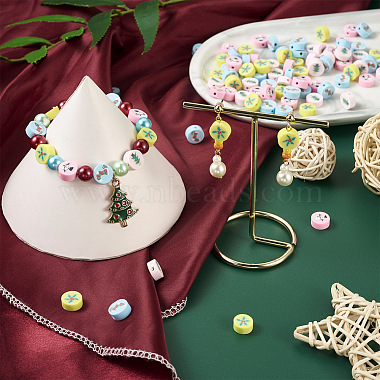 Fashewelry 400pcs 4 couleurs perles d'argile polymère faites à la main(CLAY-FW0001-02)-5