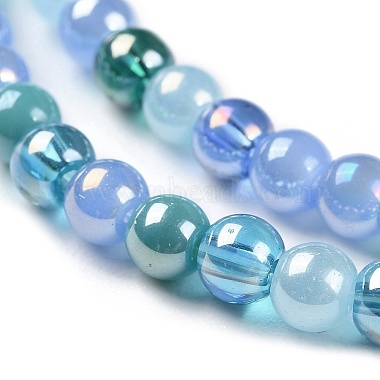 brins de perles de verre électrolytiques transparents(GLAA-P056-4mm-B03)-3