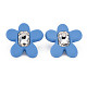 Crystal Rhinestone Flower Stud Earrings with 925 Sterling Silver Pins for Women(MACR-275-035A)-2