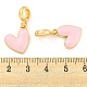 Rack Plating Alloy Enamel Heart European Dangle Charms(FIND-B034-20G-01)-3