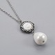 Teardrop Shell Pearl Pendant Necklaces(NJEW-JN02286)-3