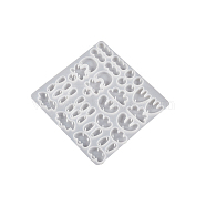 DIY Silicone Pendant Molds, Resin Casting Molds, Irregular Shape, White, 124x121x7mm(SIMO-PW0016-42A)