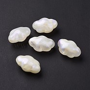 Opaque Acrylic Beads, Glitter Beads, Cloud, Beige, 16.5x26x13mm, Hole: 2mm, about 150pcs/500g(OACR-E014-17H)
