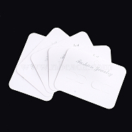 Cardboard Display Cards, Used For Hair Barrettes, Rectangle, White, 7x9.7x0.03cm, Hole: 7mm(X-CDIS-S025-39)