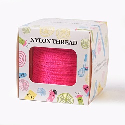 Nylon Thread, Deep Pink, 1.0mm, about 49.21 yards(45m)/roll(NWIR-JP0014-1.0mm-F106)