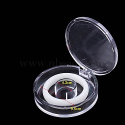 Transparent Acrylic Box, for Beacelet Box, Flat Round, Clear, 10.5x3cm(PW-WG41362-01)