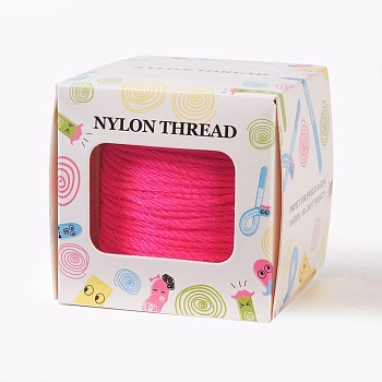 Nylon Thread, Deep Pink, 1.0mm, about 49.21 yards(45m)/roll