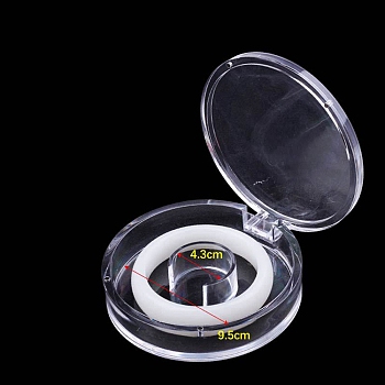 Transparent Acrylic Box, for Beacelet Box, Flat Round, Clear, 10.5x3cm