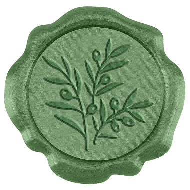 Olive Drab Wax Wax Seal Stickers