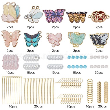 Sunnyclue bricolage kits de fabrication de boucles d'oreilles sur le thème du papillon(DIY-SC0001-95G)-2