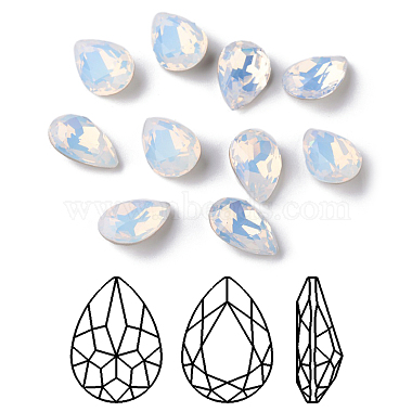 18mm Drop Glass Rhinestone Cabochons