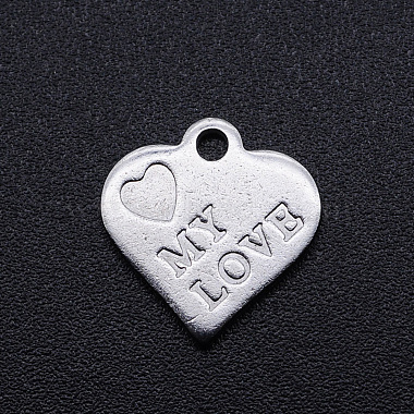 Stainless Steel Color Heart 201 Stainless Steel Charms