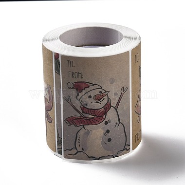 Christmas Themed Rectangle Roll Stickers(DIY-B045-06)-2