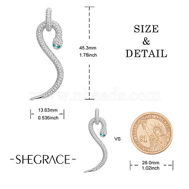 SHEGRACE Brass Stud Earrings(JE801A)-7