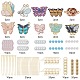 Sunnyclue bricolage kits de fabrication de boucles d'oreilles sur le thème du papillon(DIY-SC0001-95G)-2