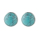 Gemstone Dome/Half Round Stud Earrings for Women(EJEW-JE04801)-6