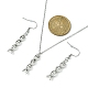 DNA Double Helix Alloy Pendant Necklaces & Danhle Earrings Jewelry Sets(SJEW-JS01279)-3