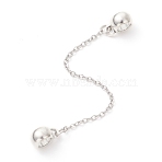 304 Stainless Steel European Safety Chains, with Alloy Bails, Stainless Steel Color, 83.5mm, Hole: 4.5mm(PALLOY-JF04771)
