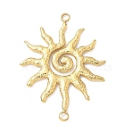 304 Stainless Steel Connector Charms, Sun Links, Ion Plating(IP), Golden, 43.5x33x2.5mm, Hole: 2.8mm(X-STAS-Z138-01G)