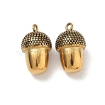 304 Stainless Steel Pendants, Acorn Shape Charms, Ion Plating(IP), Golden, 17.5x10mm, Hole: 1.5mm(SA-CBA7876-05G)