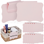 Erasable PVC Food Label Display Chalkboard Clip, Writable Price Tag for Supermarket, Bakery, Cafe Price Tag, Rectangle, Pink, 7x8.9x1.25cm(AJEW-CP0010-97A)