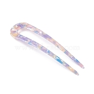 Cellulose Acetate(Resin) Hair Forks, U-shaped, Lilac, 110x28x3mm(OHAR-C005-01E)