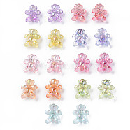 Transparent Acrylic Beads, AB Color Plated, Bear, Mixed Color, 16x13x8.5mm, Hole: 2mm(X1-MACR-S154-127-C)