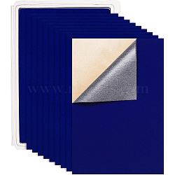 Jewelry Flocking Cloth, Polyester, Self-adhesive Fabric, Rectangle, Dark Blue, 29.5x20x0.07cm(DIY-BC0010-23G)