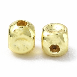 Brass Beads, Cube, Real 18K Gold Plated, 2.5x2.5x3mm, Hole: 0.9mm(KK-P223-52G-02)