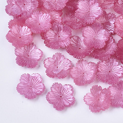 5-Petal Plastic Bead Caps, Plum Blossom, Orchid, 18.5~19.5x19~20x6mm, Hole: 1mm(KY-T015-21B-B01)