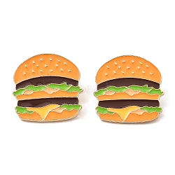 Enamel Pins, Light Gold Alloy Badge for Backpack Clothes, Hamburger, 29x29x2mm(JEWB-A012-01C)