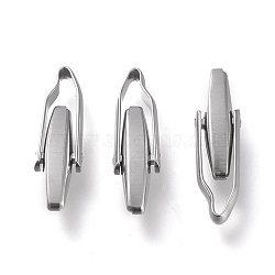 Man's 304 Stainless Steel Cufflinks Findings, Stainless Steel Color, 25.5x6.5x4.5mm(STAS-K195-03P)
