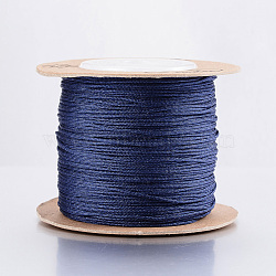 Eco-Friendly Dyed Nylon Threads, String Threads Cords, Marine Blue, 0.4mm, about 164.04 yards(150m)/roll(OCOR-L002-71-505)