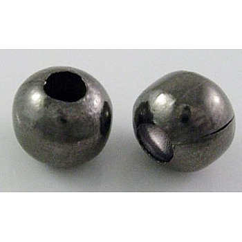 Iron Spacer Beads, Gunmetal, 8mm, hole: 2.5~3mm