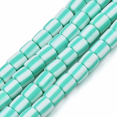 Turquoise Column Polymer Clay Beads