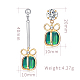 Brass Micro Pave Cubic Zirconia Dangle Stud Earrings(EJEW-EE0004-35GP-03)-2