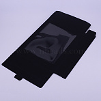 Cardboard Box, with PVC Clear Window, Rectangle, Black, 17.5x13.5x3.5cm(CON-WH0074-30B-02)