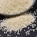 MIYUKI Delica Beads, Cylinder, Japanese Seed Beads, 11/0, (DB0762) Matte Opaque Dark Cream, 1.3x1.6mm, Hole: 0.8mm, about 2000pcs/bottle, 10g/bottle(SEED-JP0008-DB0762)