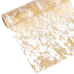 Polyester Table Runner Roll, Glitter Metallic Gold Thin Mesh Table Runner, for Party Wedding Home Decoration, Gold, 279mm, about 10m/roll(DIY-WH0304-053)