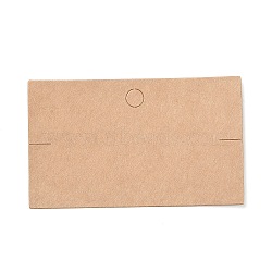 Blank Kraft Paper Bracelet Display Card, Rectangle, BurlyWood, 6x10x0.05cm, Hole: 8mm(X-CDIS-G005-15)